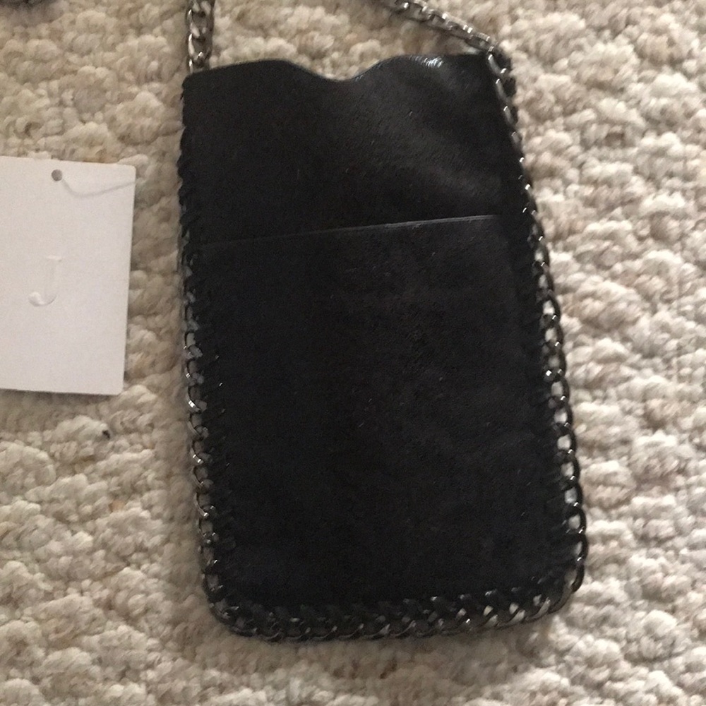 Small black suede purse